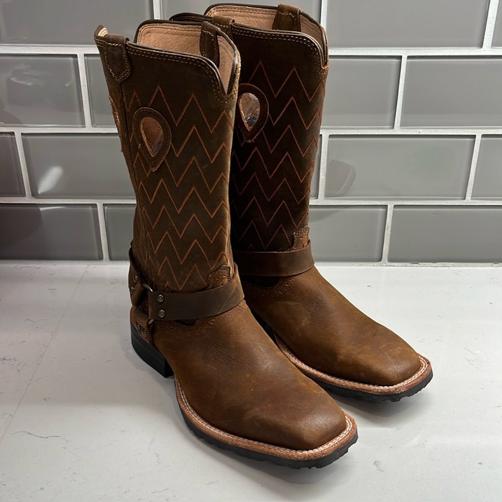Wrangler Women's Size 5.5 B in Bronc Western Pull On Boots‎ w Calf Slits - NWOT